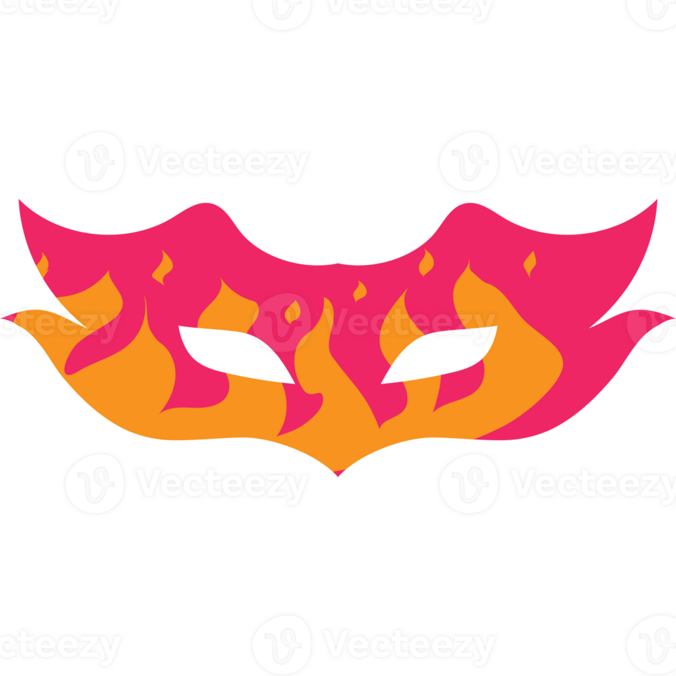 Carnival mask colorful fire style for party png