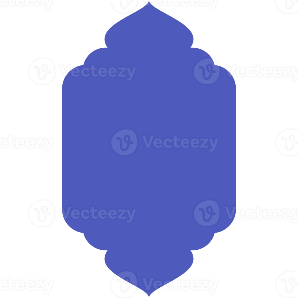 Islamic window and arches blue color png