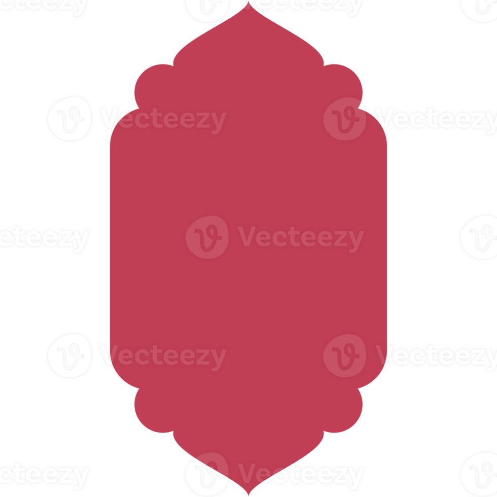 Islamic window and arches red color png