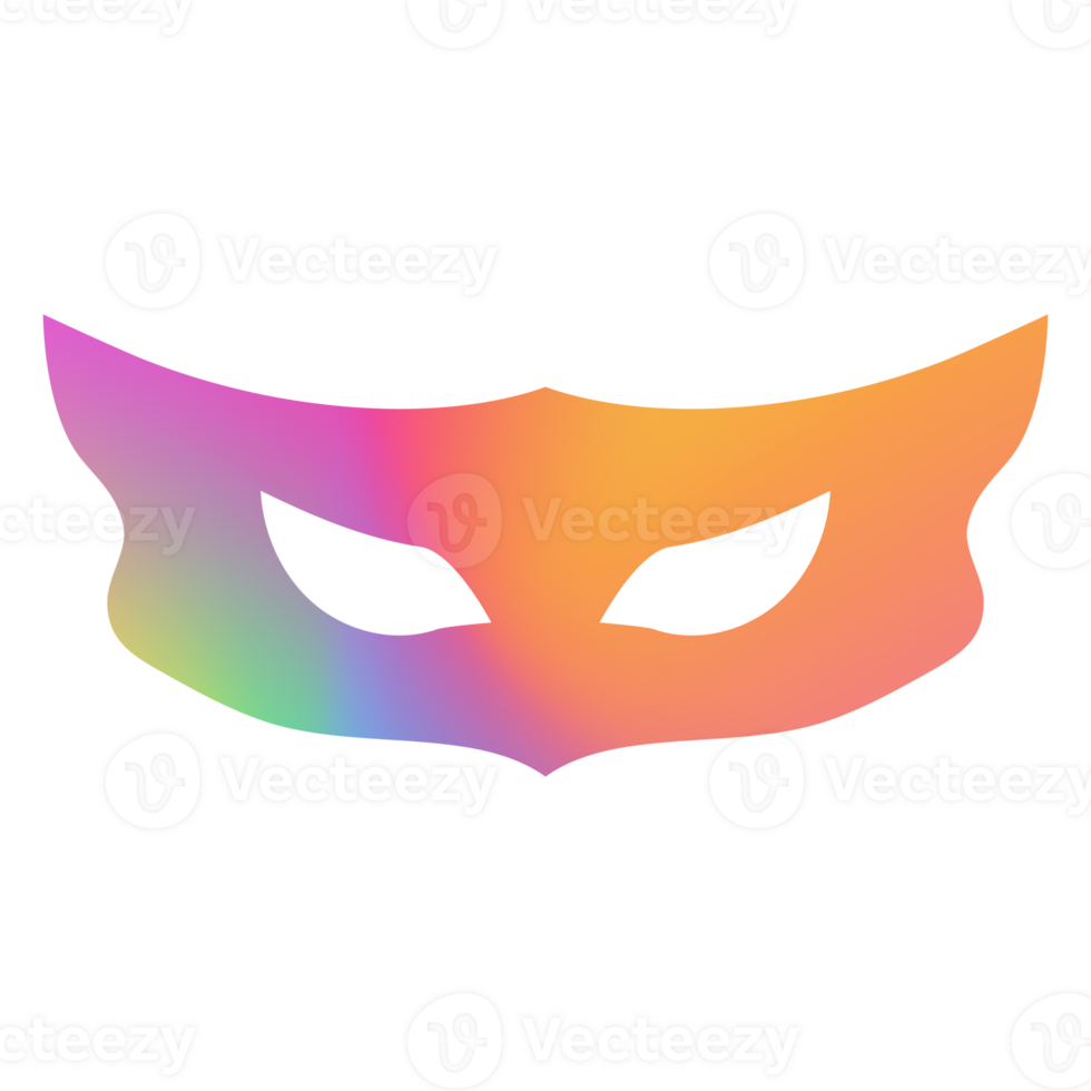 Carnival mask modern gradient style for carnival png