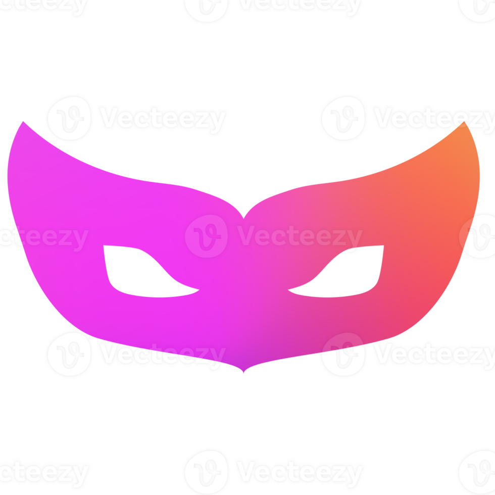 Carnival mask modern gradient style for decoration png