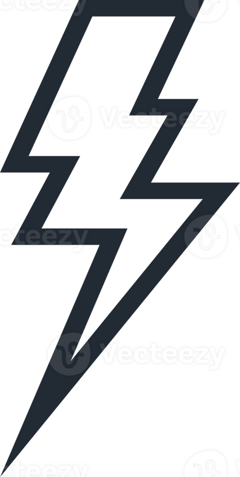 Lightning icon line style for wireless charging, shop png