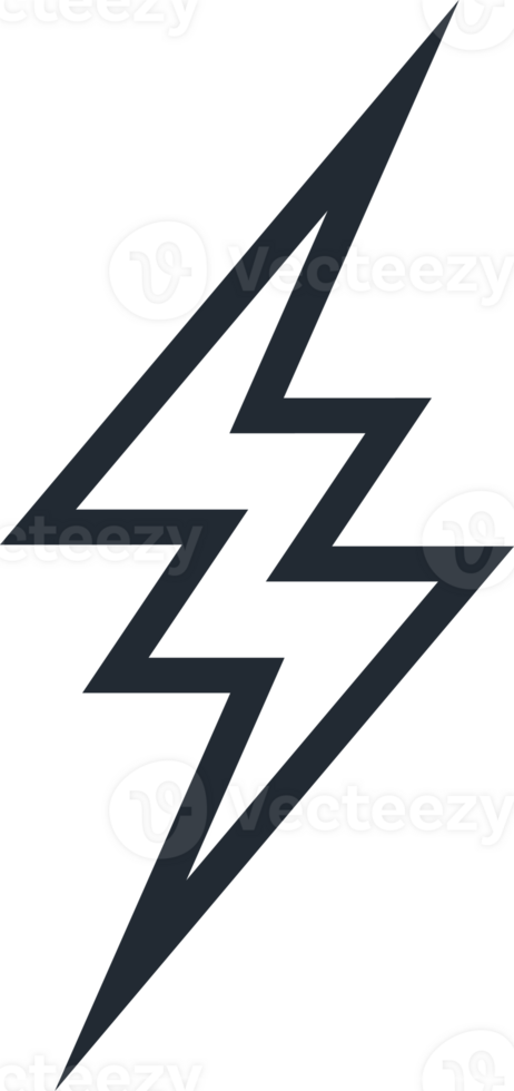 Lightning icon line style for wireless charging, eco company png