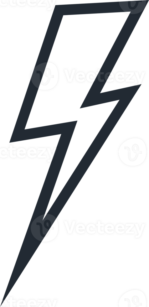 Lightning icon black line style for wireless charging, service png