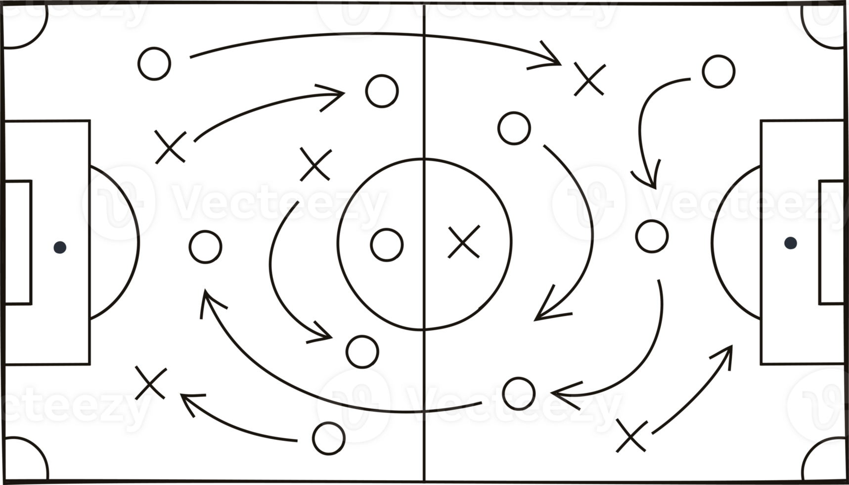 Soccer strategy field black color png