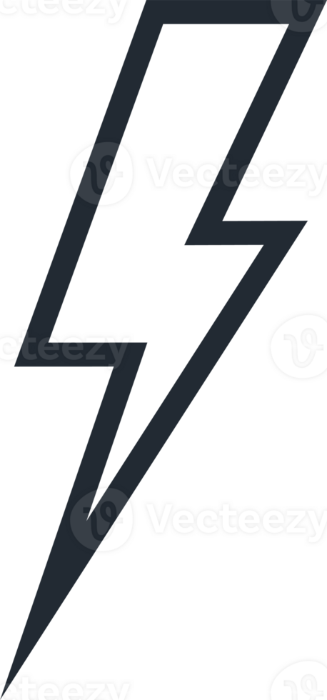 Lightning icon line style for wireless charging, logotype png