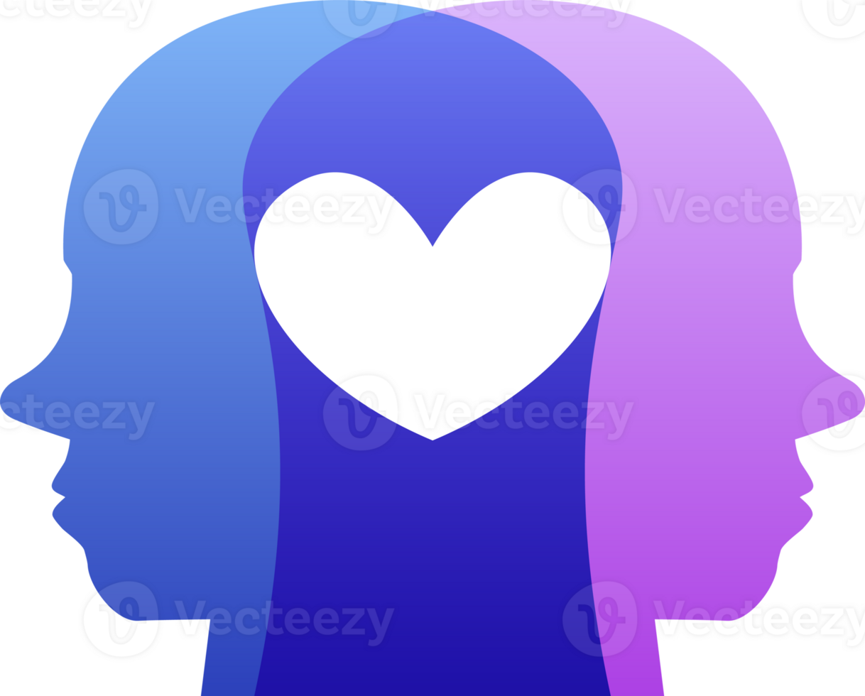Creative mind symbol modern color style flat png