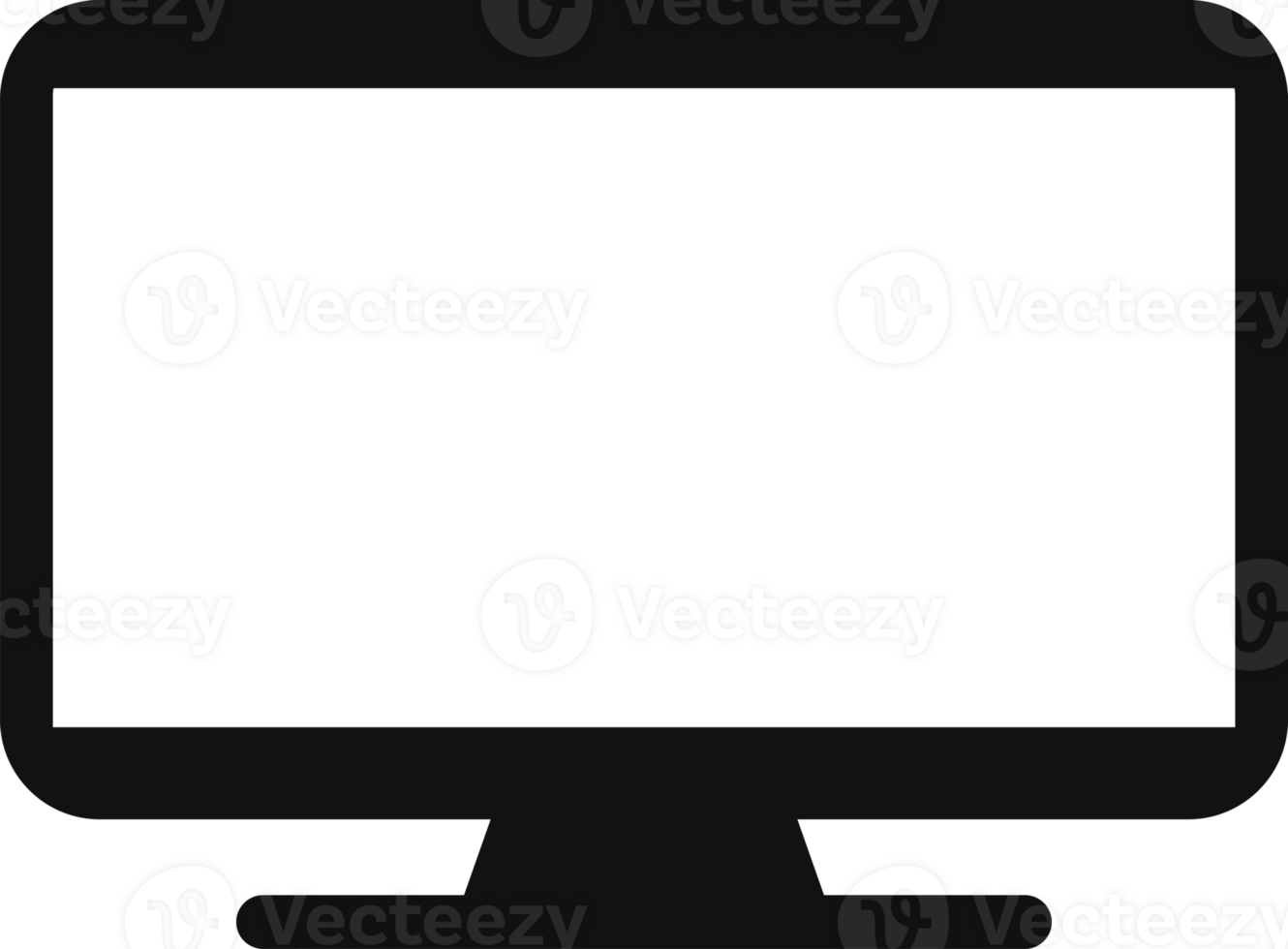 TV icon black color flat style png