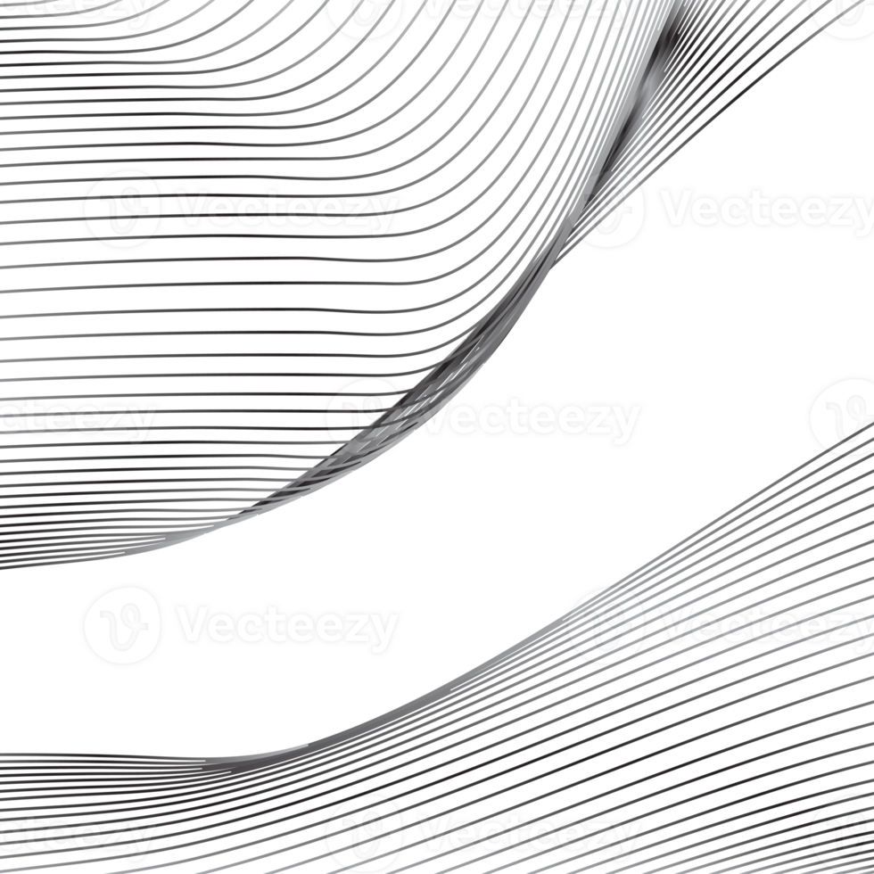 Abstract wave texture black line for your design project png