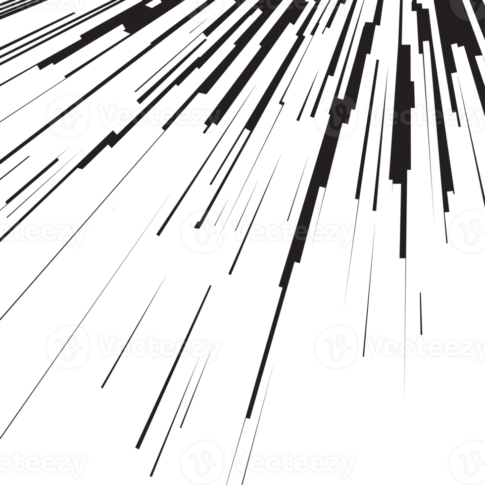 Comic book speed lines black color for card png