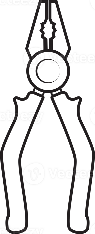 Plier icon line black color png