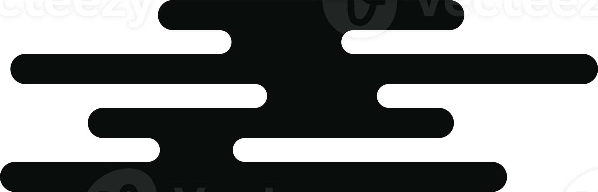 Chinese cloud line style black fill color png