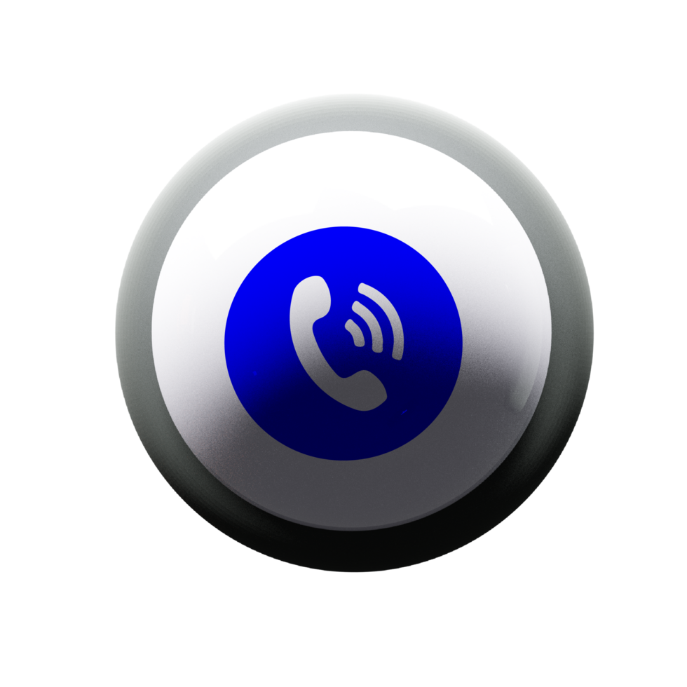 Phone icon on a shape with shadow png