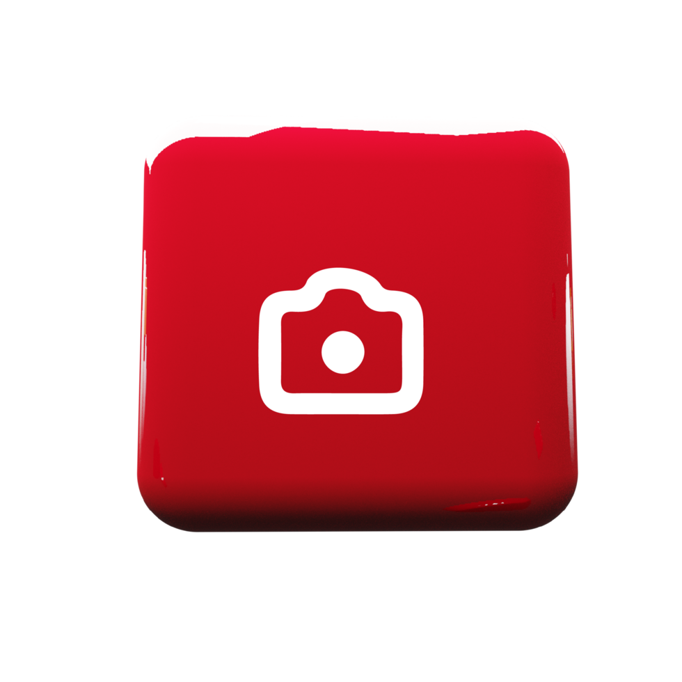 Camera icon on red button png