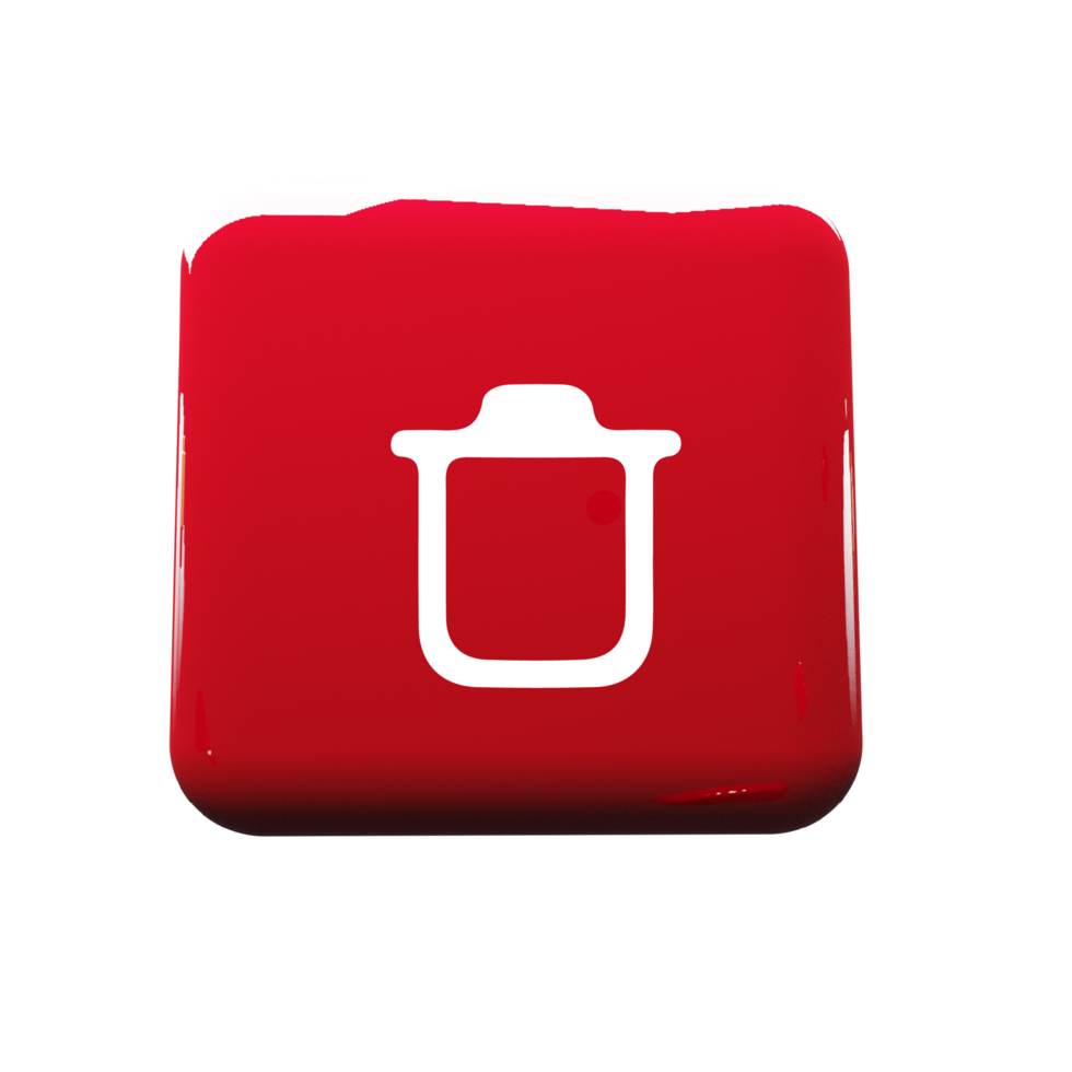 Delete icon, trash can symbol png