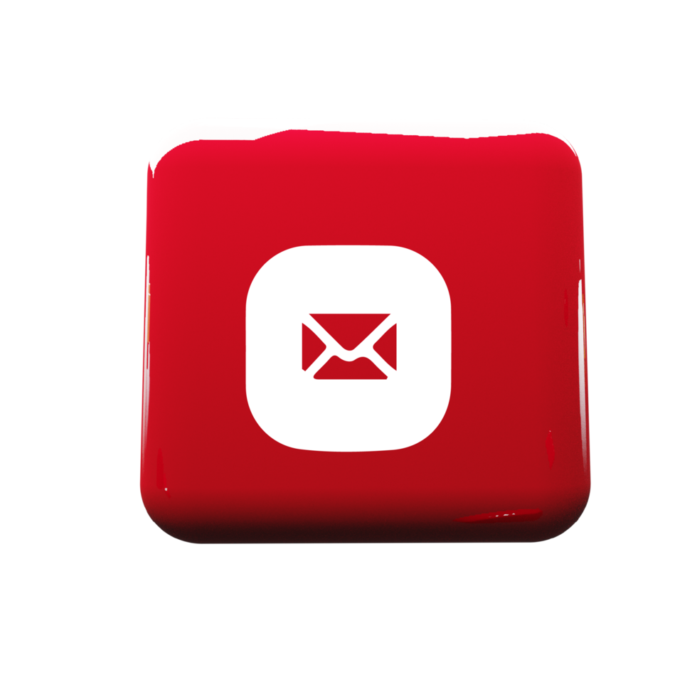 Email icon on red square png