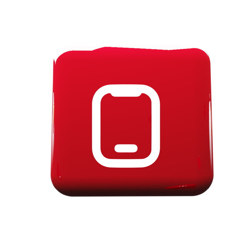 Phone icon on red square button png