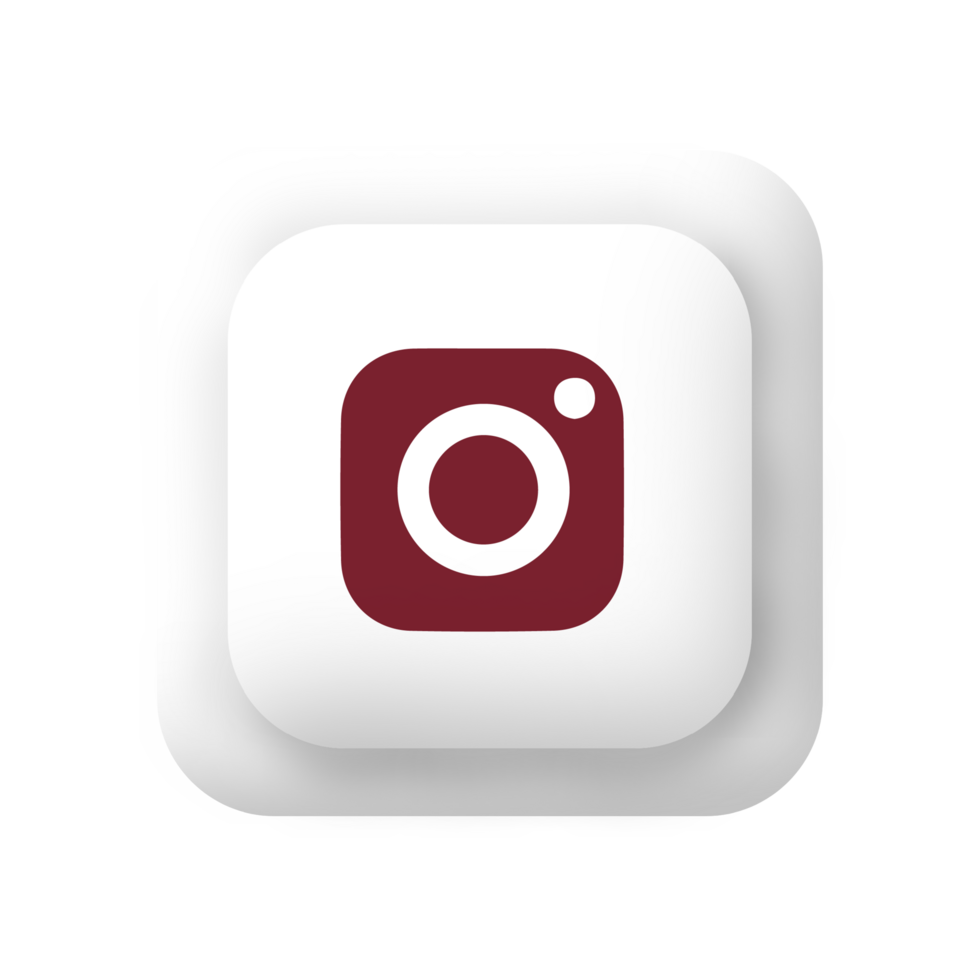 instagram logo on white square button png