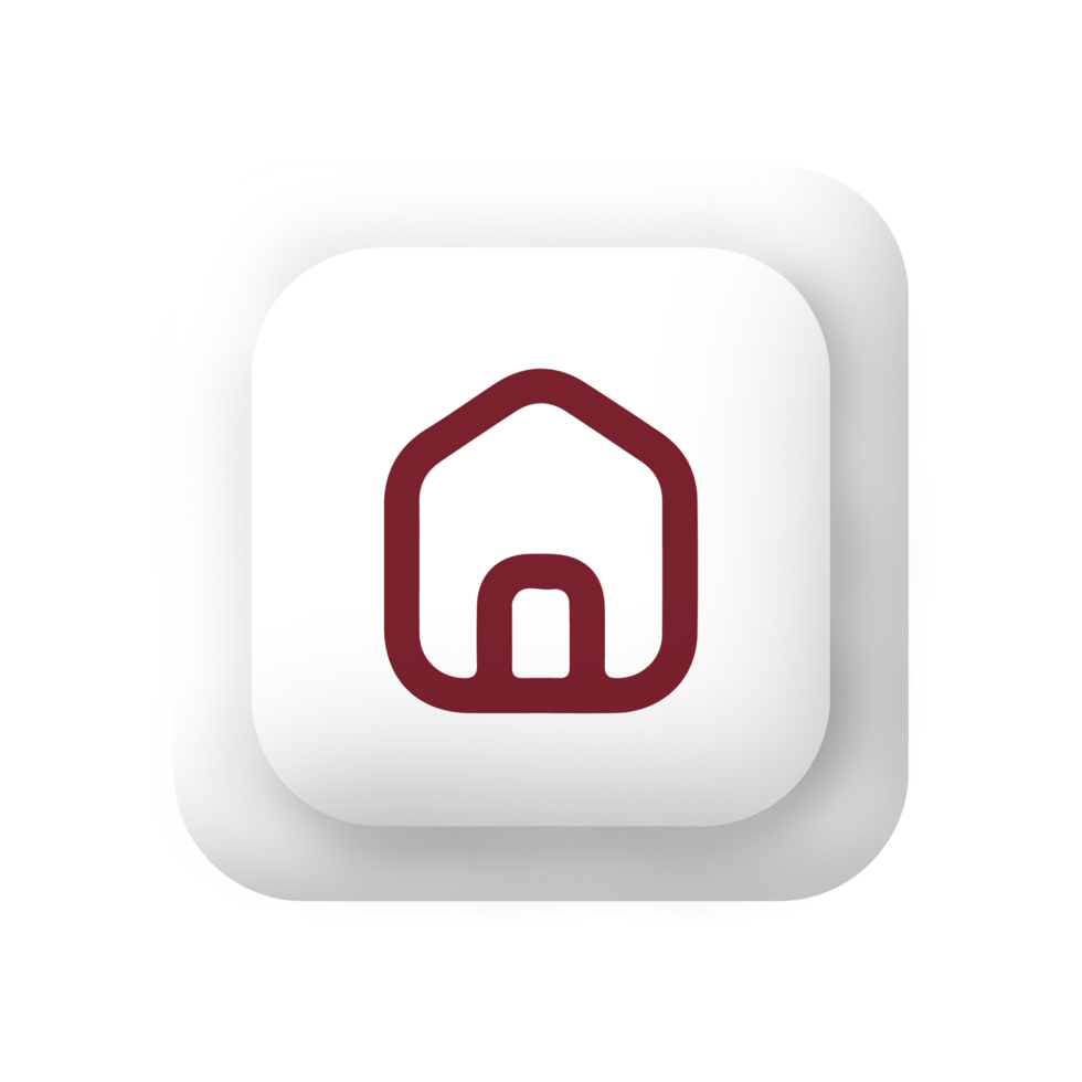 Home icon on white button png