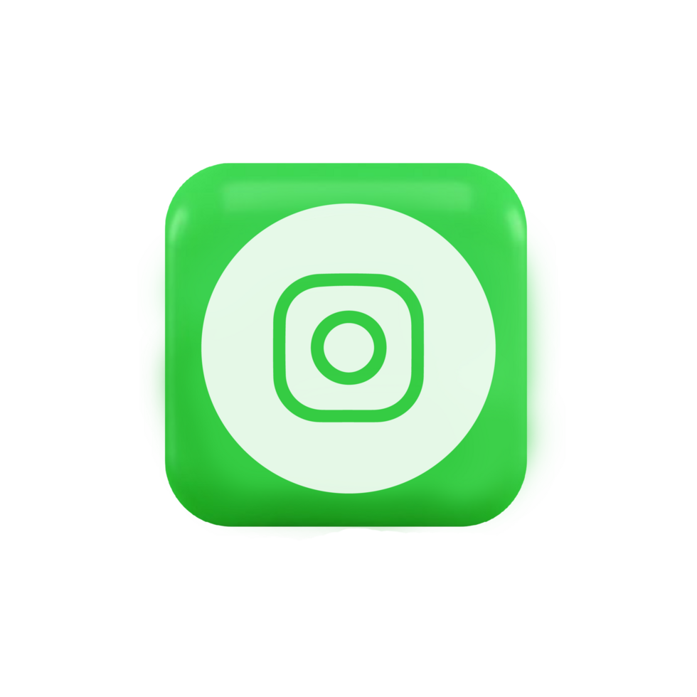 Instagram logo on a green square png