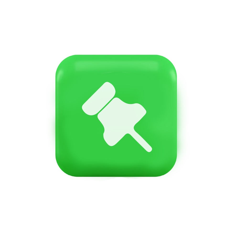 A green button with a white icon of a hammer png