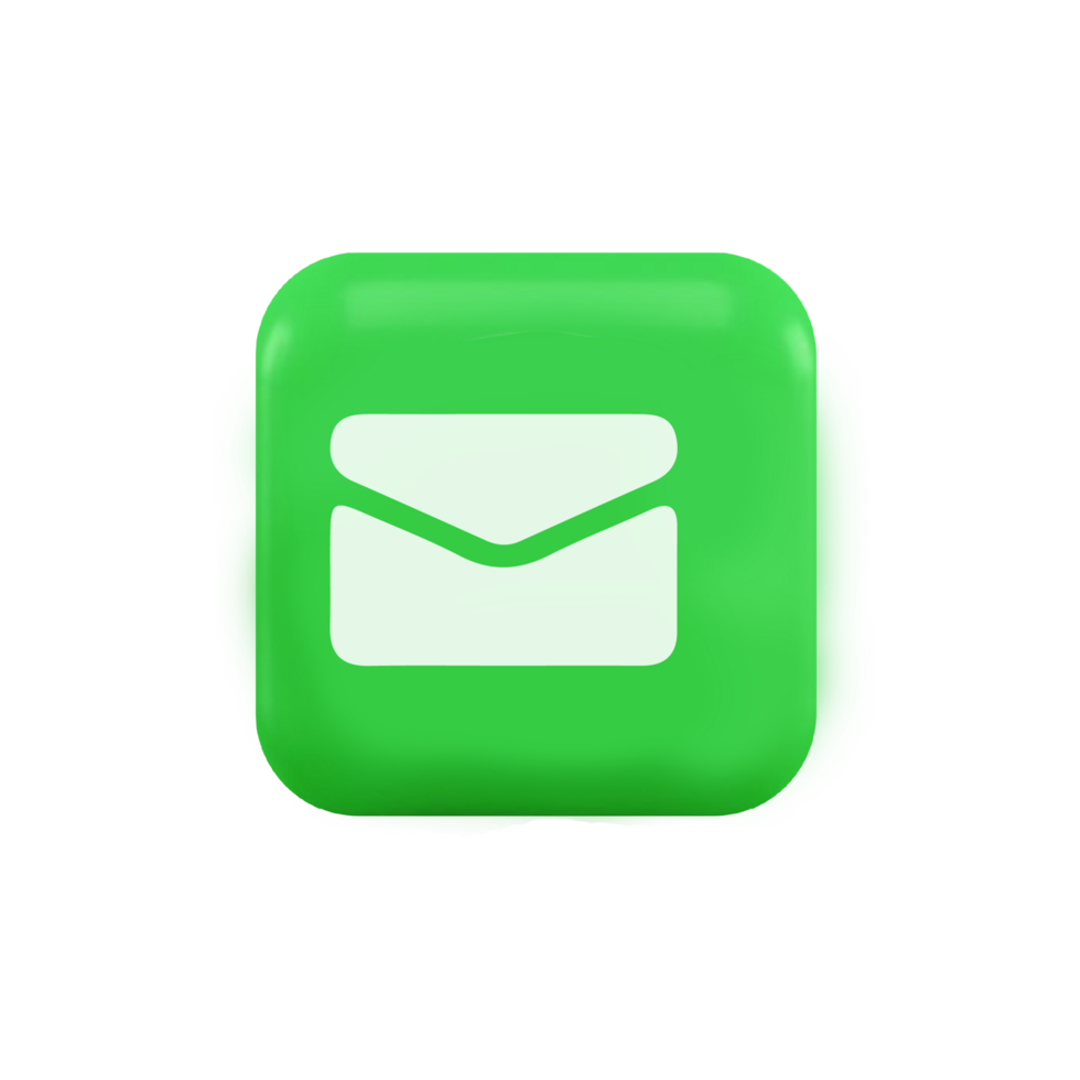 Email icon green and white png
