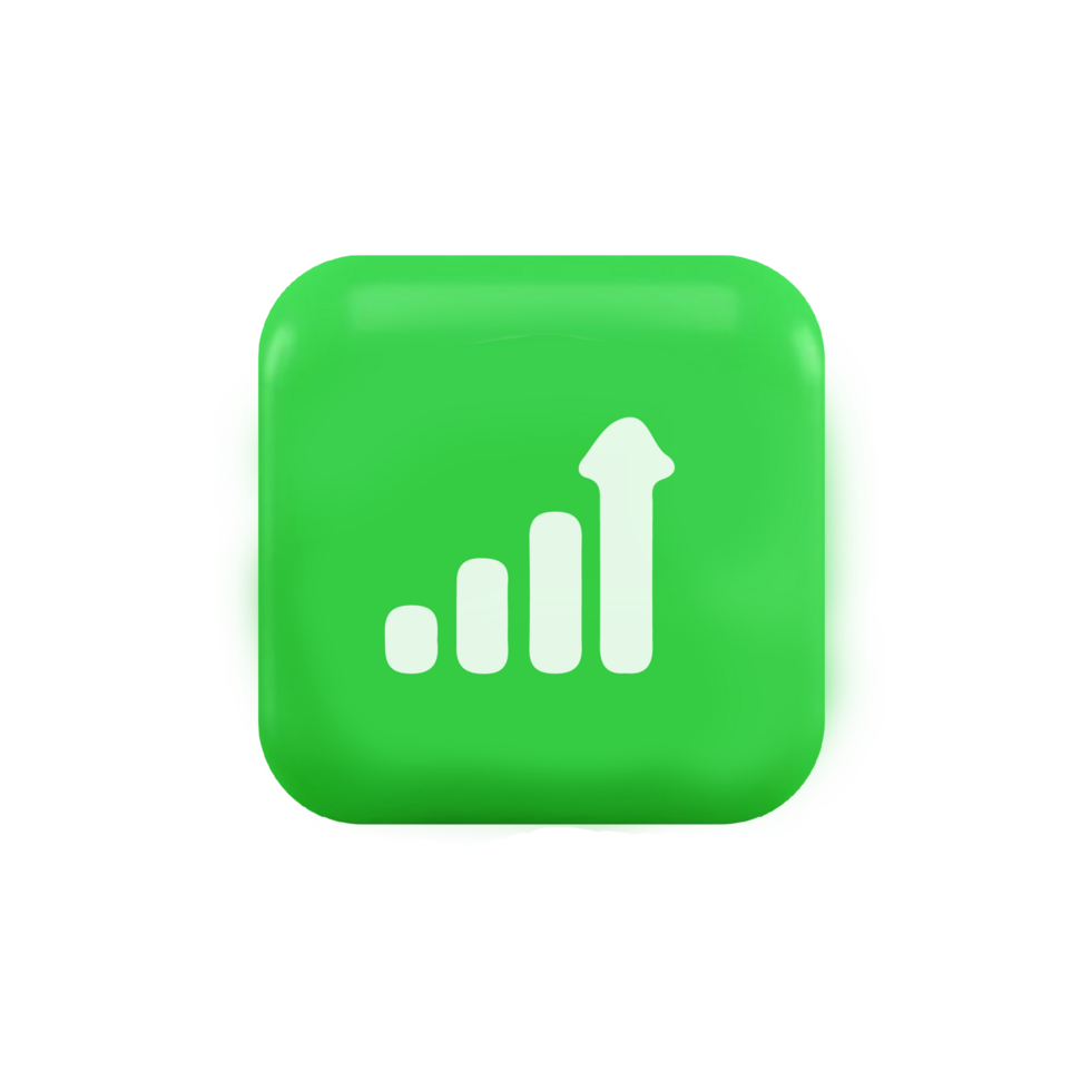 A green button with an arrow pointing up png