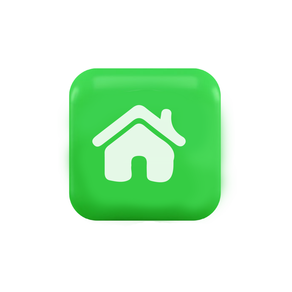 Home icon on a green button png