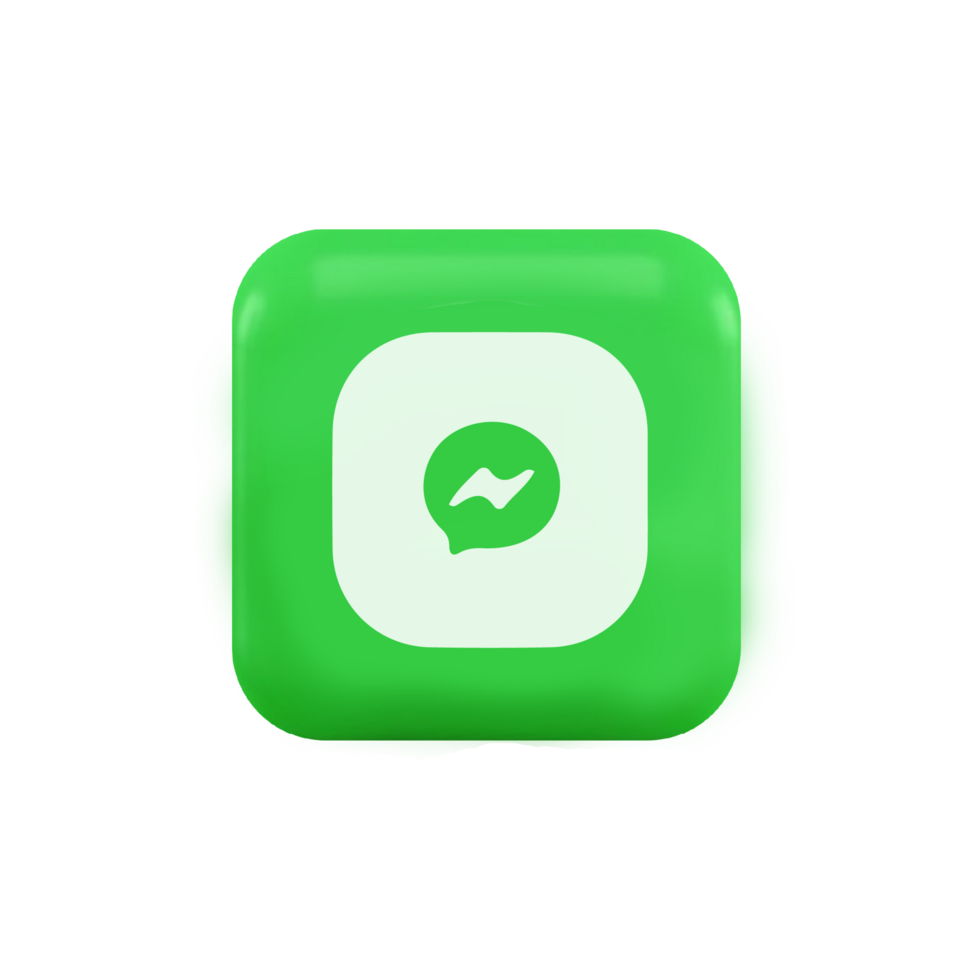 A green square with the word message in white png