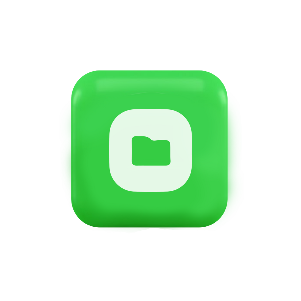 A green folder icon on a black background png