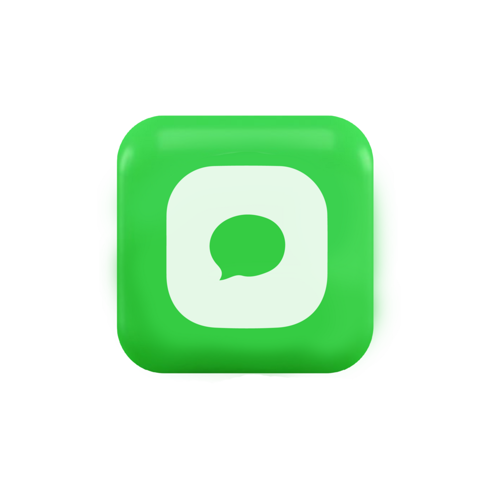 A green chat bubble icon on a black background png
