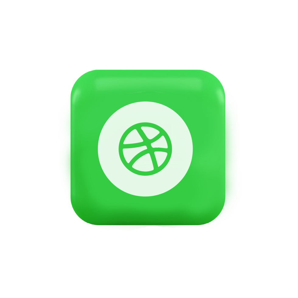 A green square with a basketball on it png