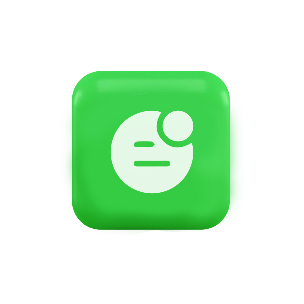 Chat icon in a green button png