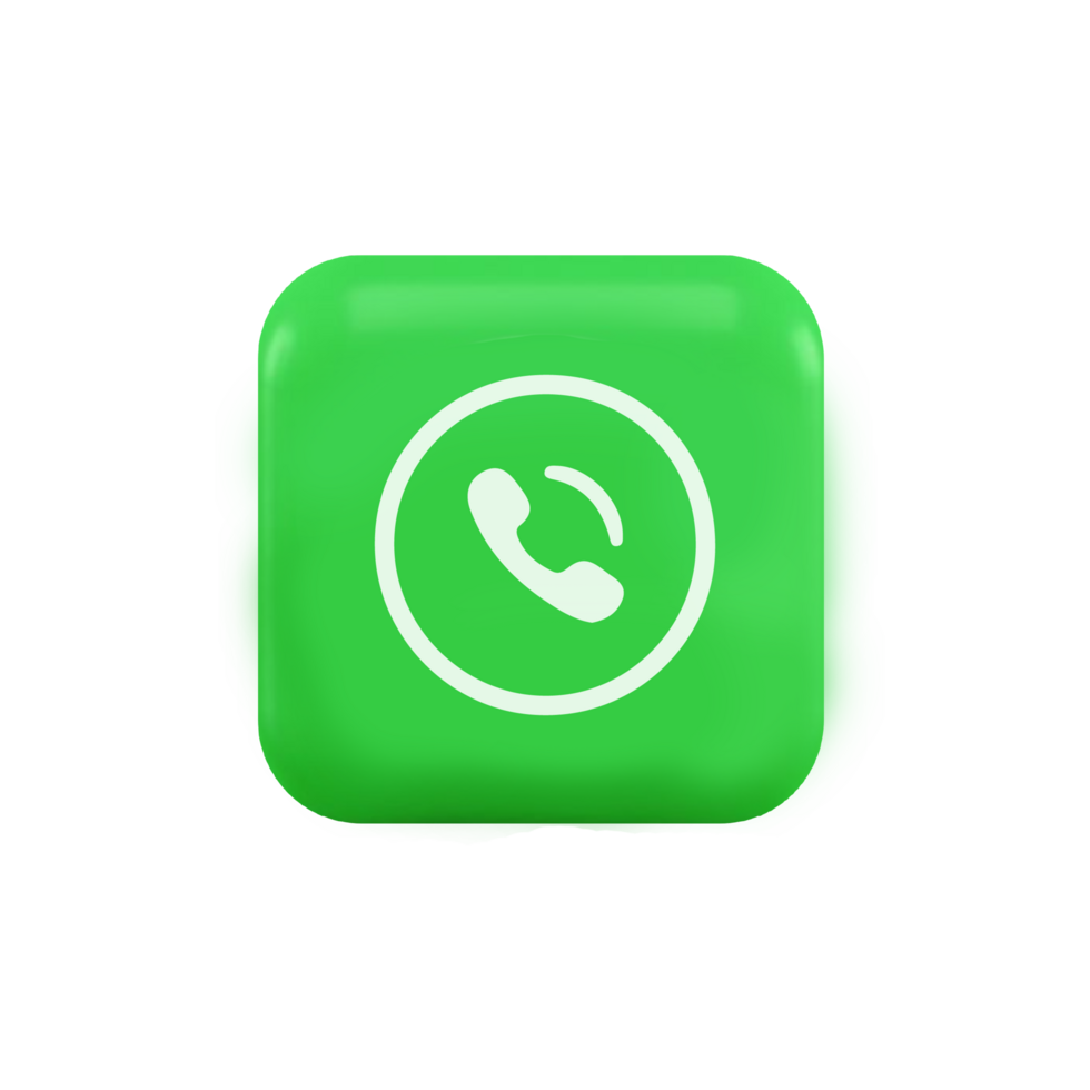 Call phone icon in a green button png