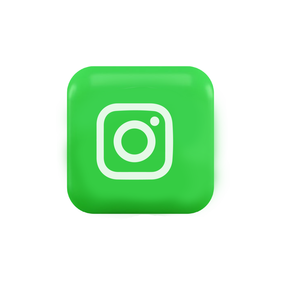 Instagram icon in a green button png