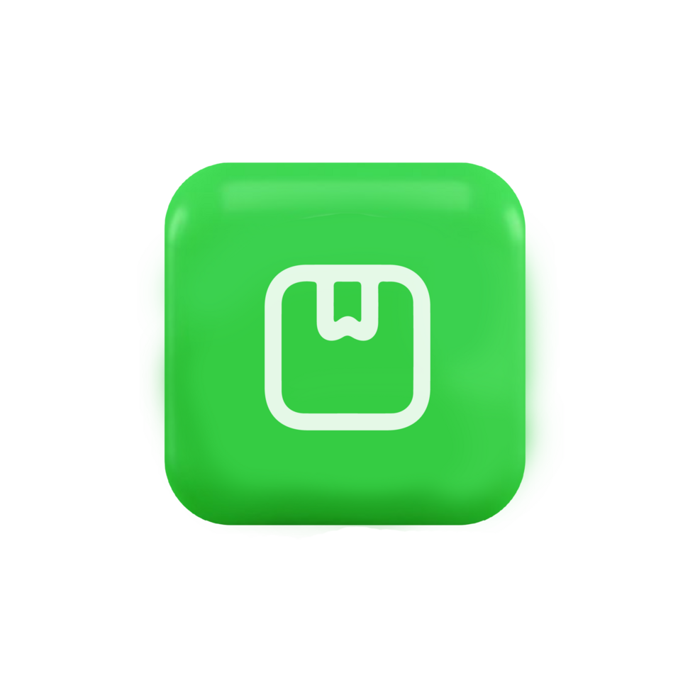 Document icon in a green button png