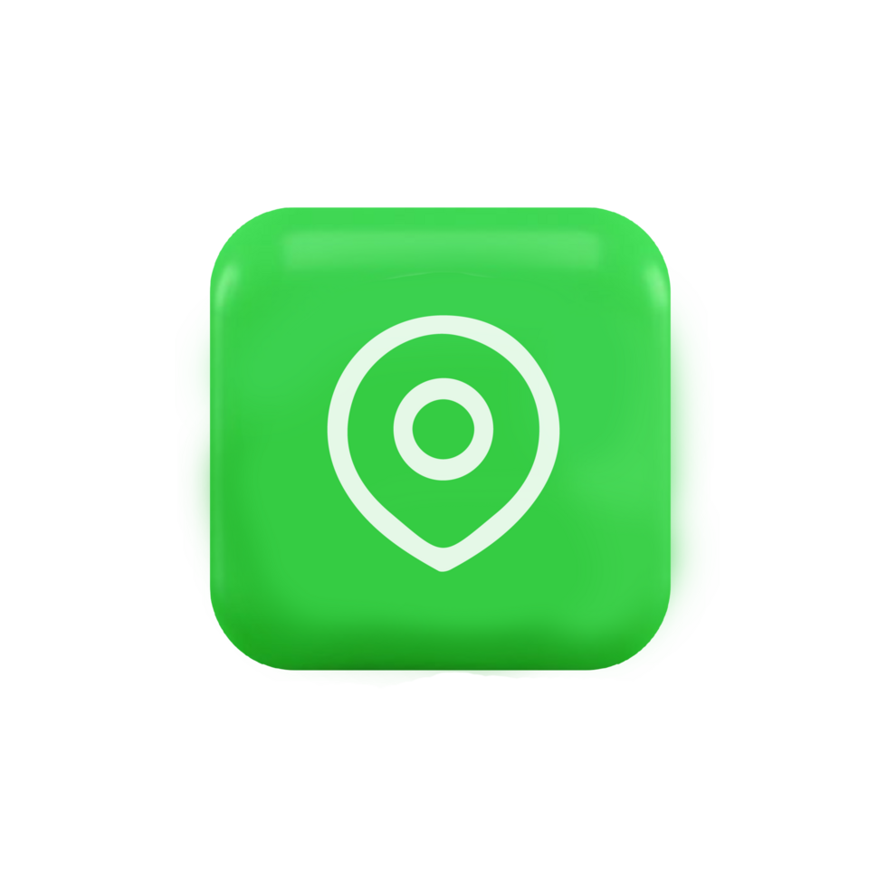 Location icon on green shape png