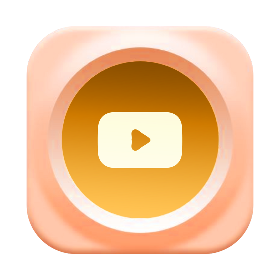 Youtube player icon on square png