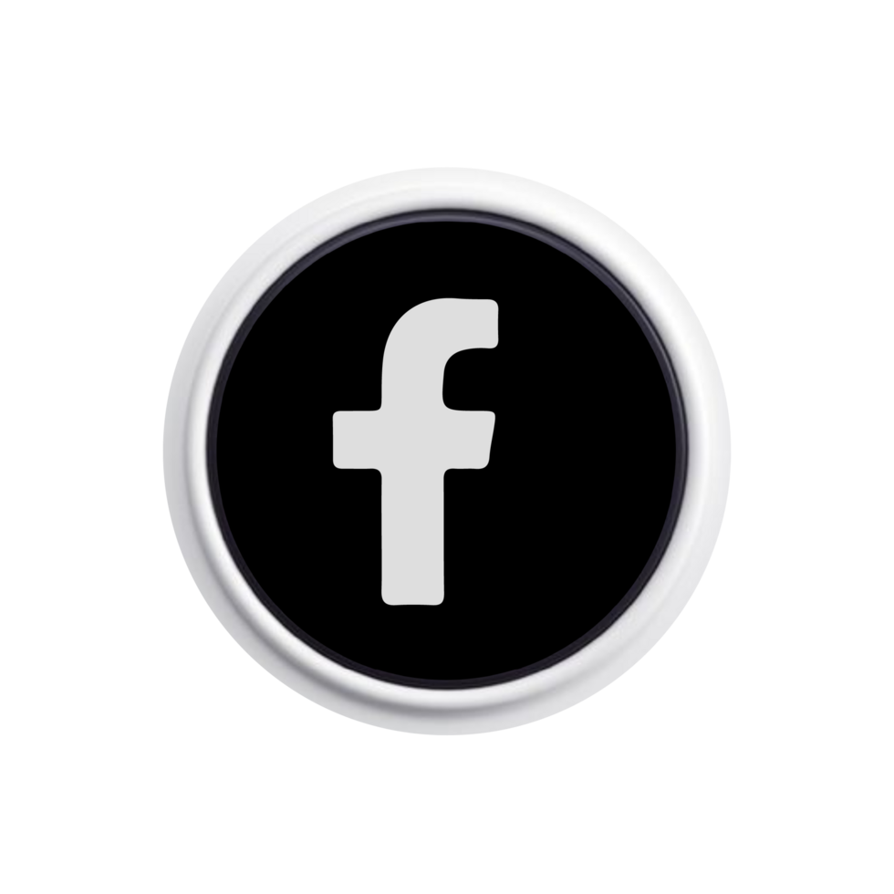 Facebook logo white on shape png