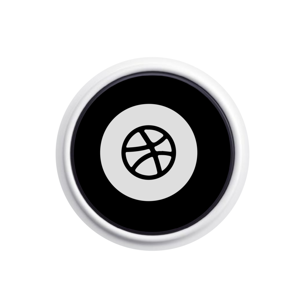 A black and white basketball ball icon on a white background png