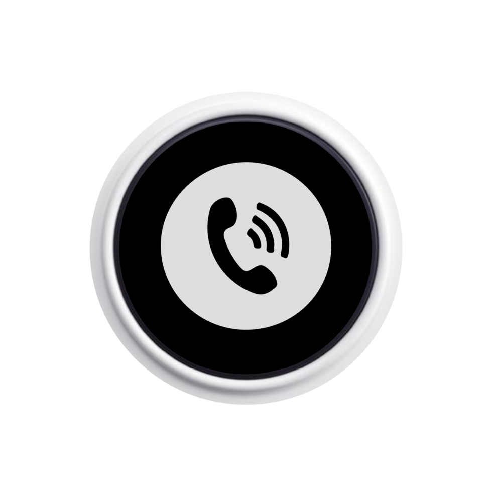 Phone icon on a black circle png