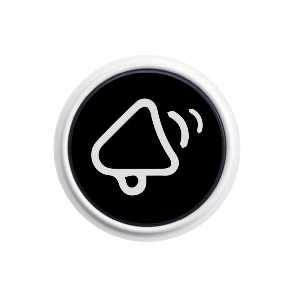 Speaker icon on black shape png