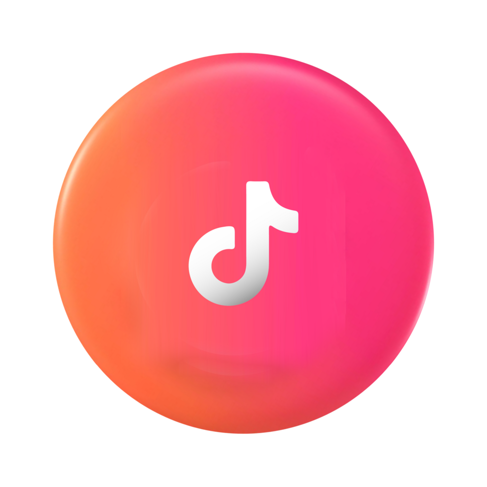 A pink and orange tiktok logo on a black background png