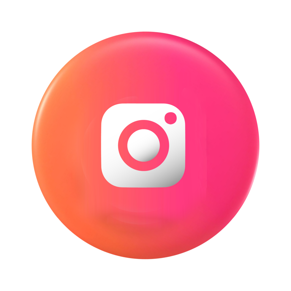Instagram icon on gradient shape png