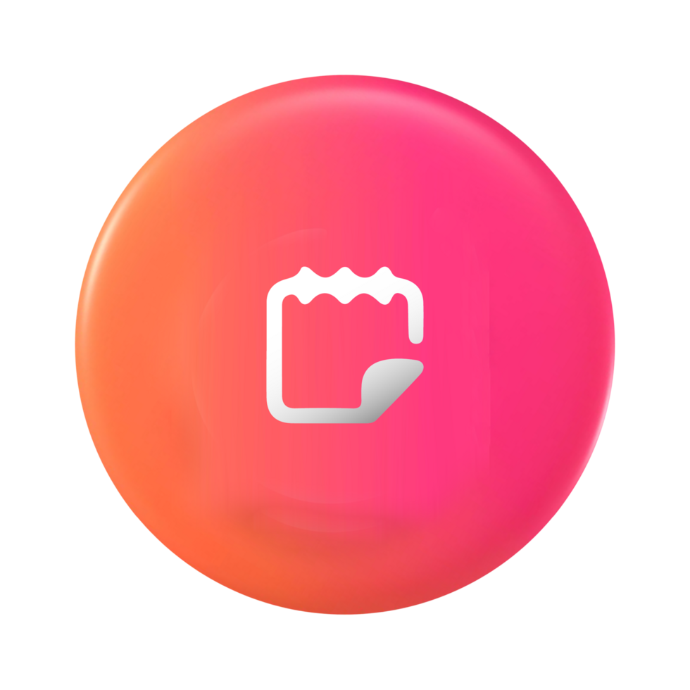 Date icon on pink shape png