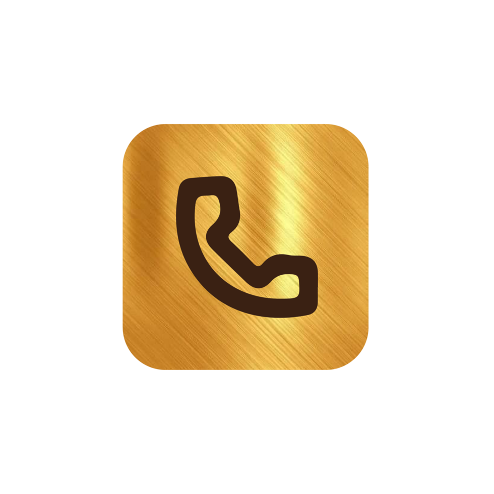 Gold phone icon png