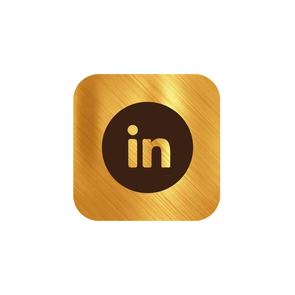 The linked logo on a gold background png
