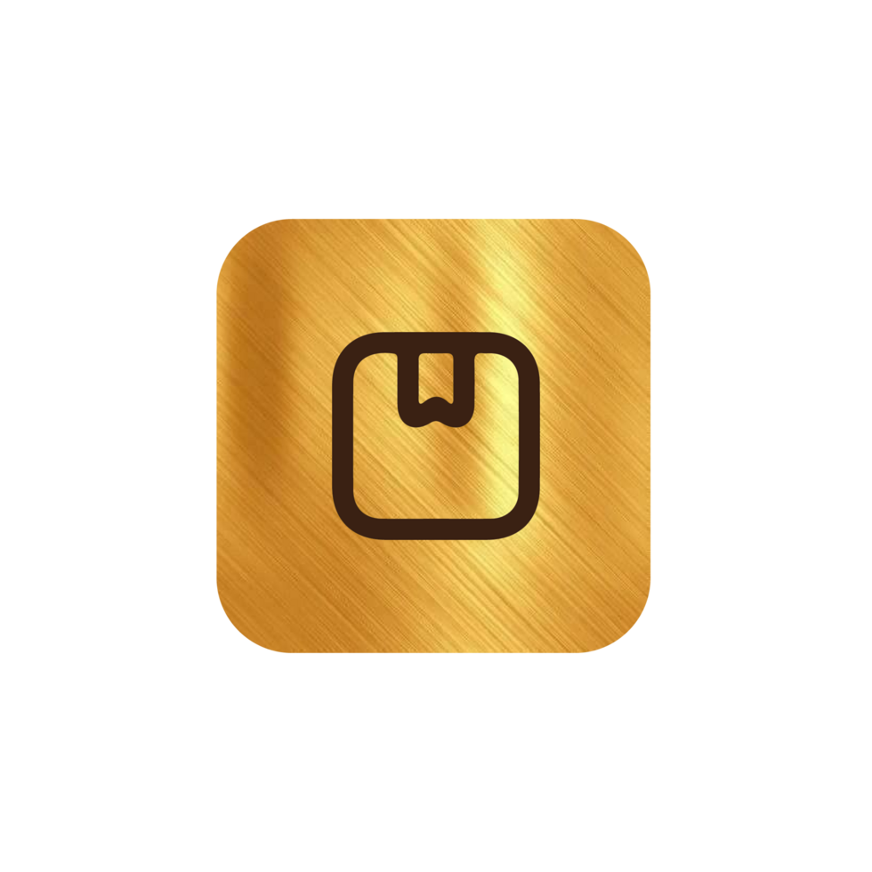 Document icon on gold square png