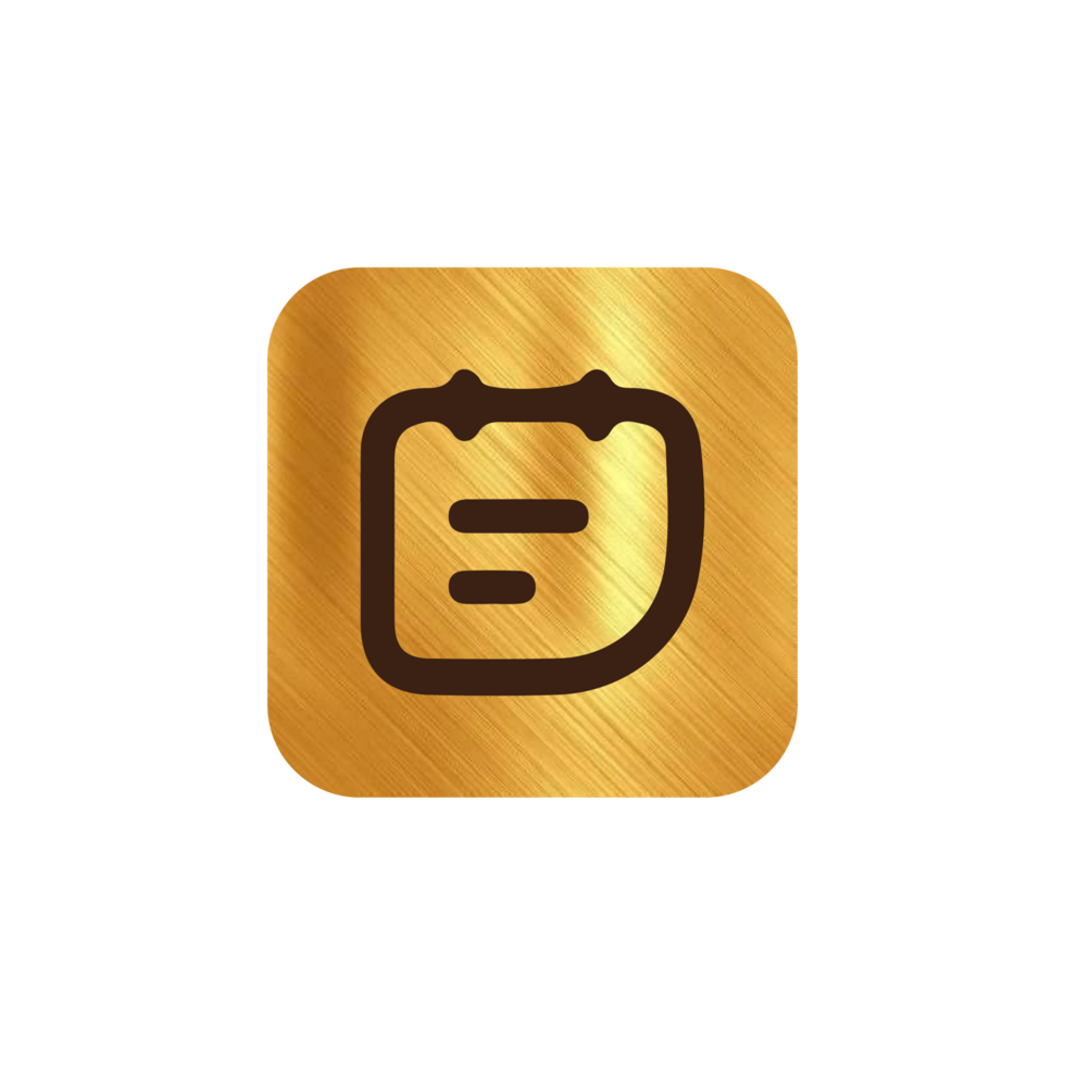Document icon gold color png