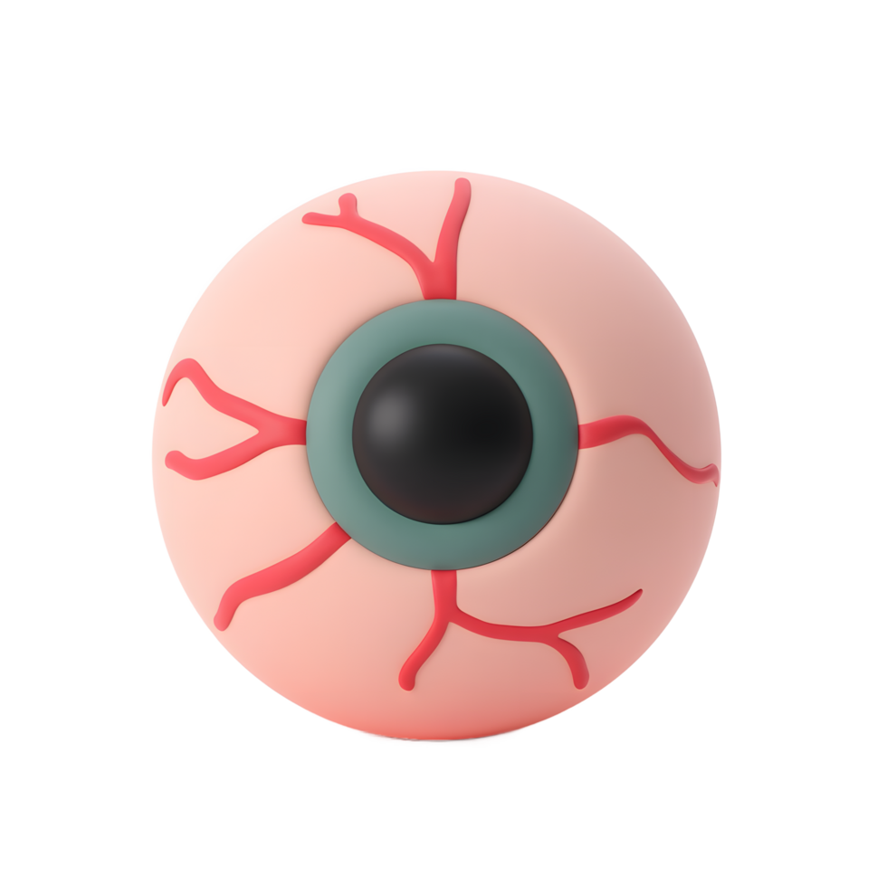 3D Cartoon Eye Halloween Decoration Prop png